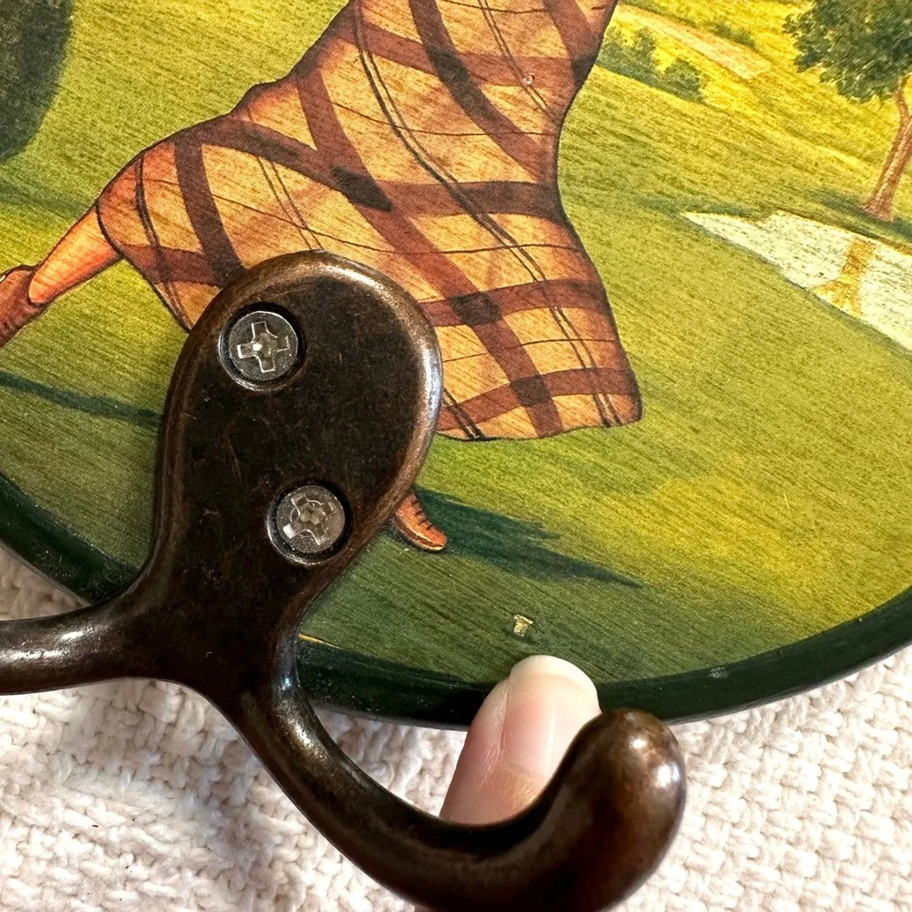 Navika Lady Golfer Wall Hook Vintage Golf Decor Coat Towel Hook